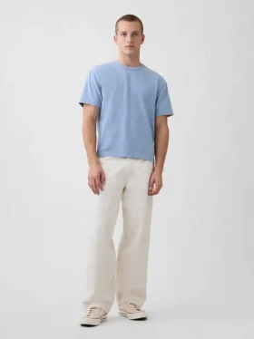 Crop-T-shirt voor volwassenen van zwaar katoen