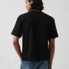 Crop-T-shirt voor volwassenen van zwaar katoen