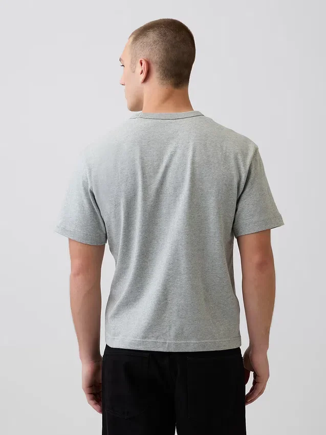 Crop-T-shirt voor volwassenen van zwaar katoen
