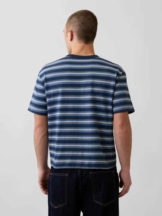 Crop-T-shirt voor volwassenen van zwaar katoen