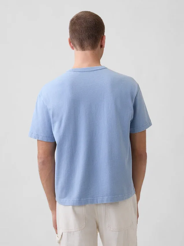 Crop-T-shirt voor volwassenen van zwaar katoen