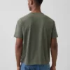 Crop-T-shirt voor volwassenen van zwaar katoen