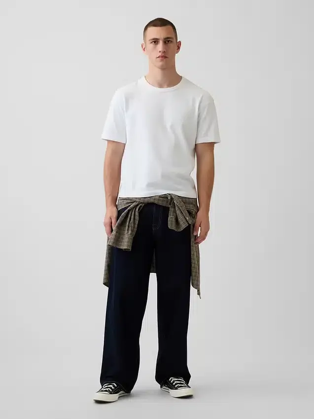 Crop-T-shirt voor volwassenen van zwaar katoen