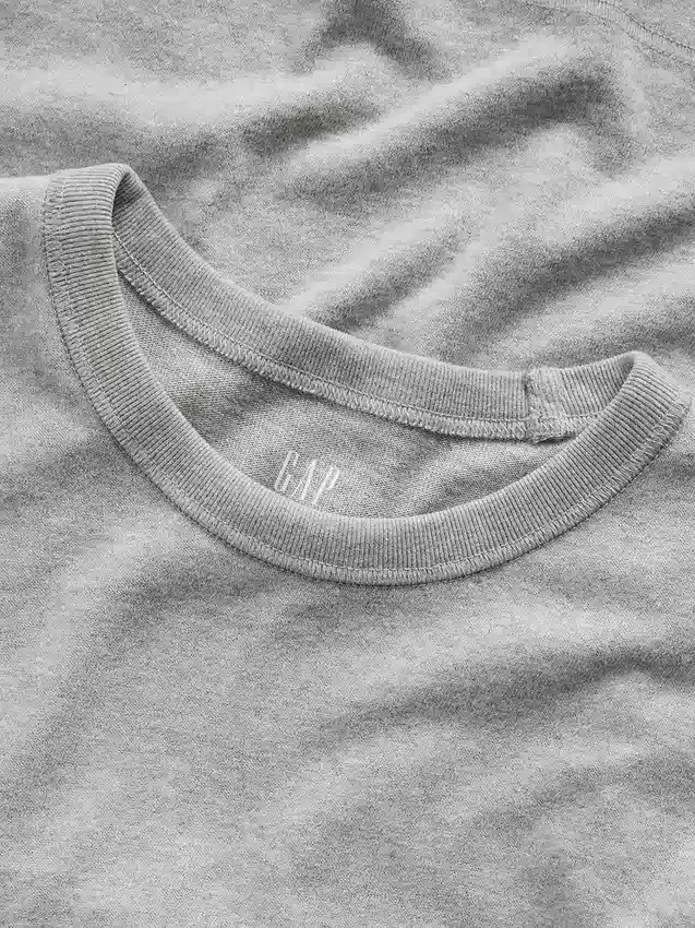 Crop-T-shirt voor volwassenen van zwaar katoen