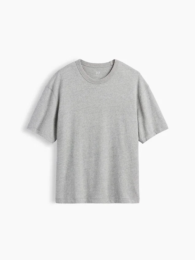 Crop-T-shirt voor volwassenen van zwaar katoen