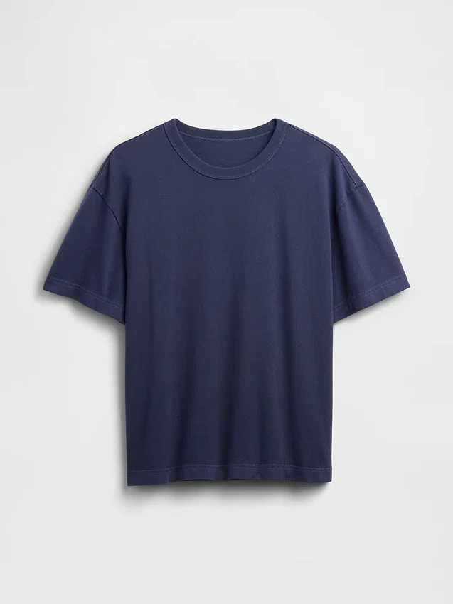 Crop-T-shirt voor volwassenen van zwaar katoen