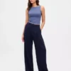 Crop-tanktop van dichtgebreide jersey met boothals