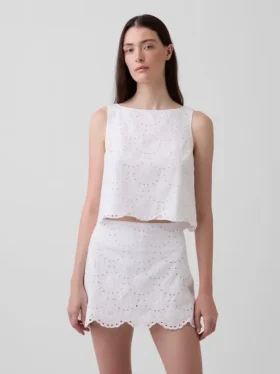 Crop-top met oogjes
