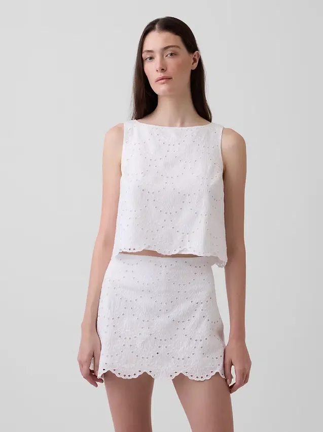 Crop-top met oogjes