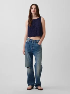 Crop-top met oogjes