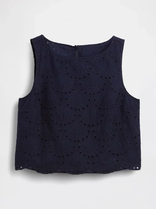 Crop-top met oogjes