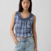Crop-top met peplum en strik aan de voorkant