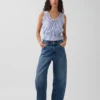 Crop-top met peplum en strik aan de voorkant