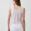 Crop-top met peplum en strik aan de voorkant