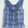 Crop-top met peplum en strik aan de voorkant