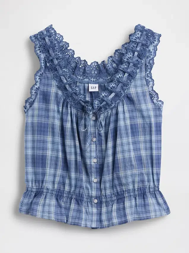 Crop-top met peplum en strik aan de voorkant