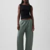 Crop-top van dichtgebreide jersey met ruches