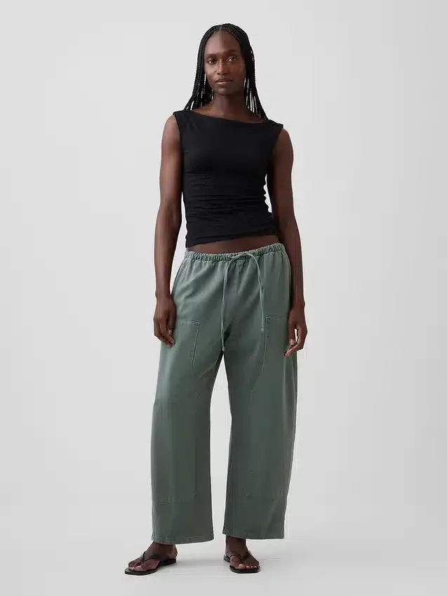 Crop-top van dichtgebreide jersey met ruches