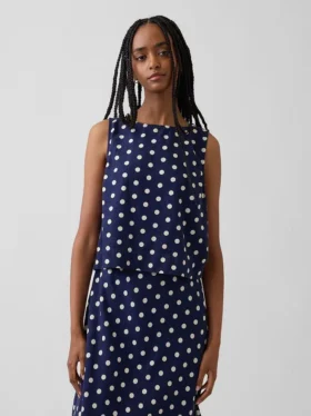 Crop-top van linnenmix