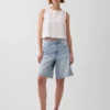 Crop-top van linnenmix