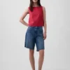 Crop-top van linnenmix