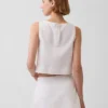 Crop-top van linnenmix