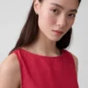 Crop-top van linnenmix