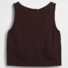 Crop-top van linnenmix