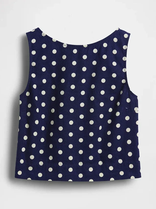 Crop-top van linnenmix