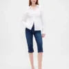 Cropped capri-Jeans met hoge taille