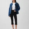Cropped capri-Jeans met hoge taille
