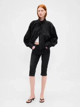Cropped capri-Jeans met hoge taille