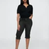 Cropped capri-Jeans met hoge taille