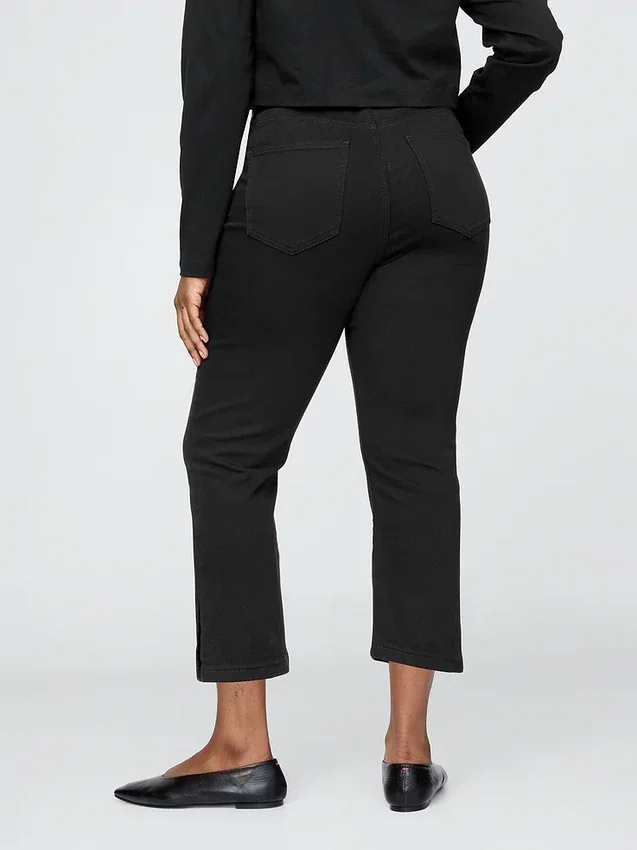 Cropped capri-Jeans met hoge taille