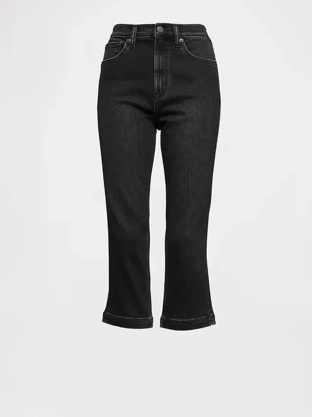 Cropped capri-Jeans met hoge taille