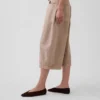 Culotte-broek met middelhoge taille en riem