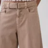 Culotte-broek met middelhoge taille en riem