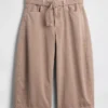 Culotte-broek met middelhoge taille en riem