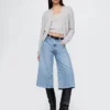 Culotte-Jeans met hoge taille