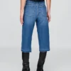 Culotte-Jeans met hoge taille