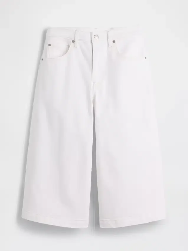 Culotte-Jeans met hoge taille