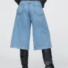 Culotte-Jeans met hoge taille
