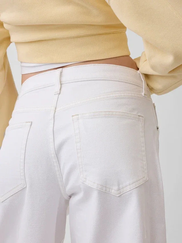 Culotte-Jeans met hoge taille