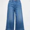 Culotte-Jeans met hoge taille