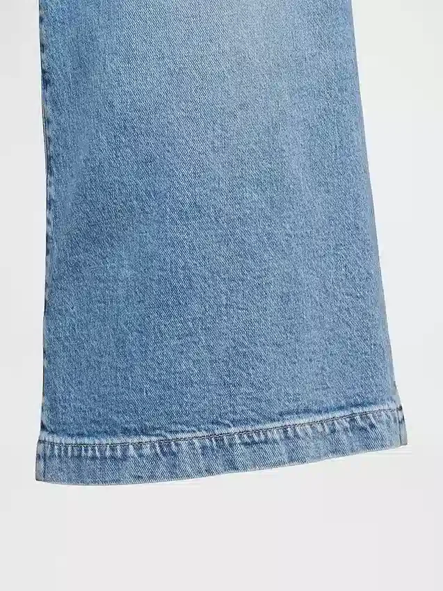 Culotte-Jeans met hoge taille