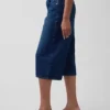 Culotte-Jeans met hoge taille en riem