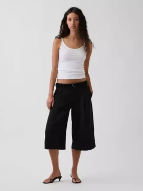 Culotte met lage taille als broek