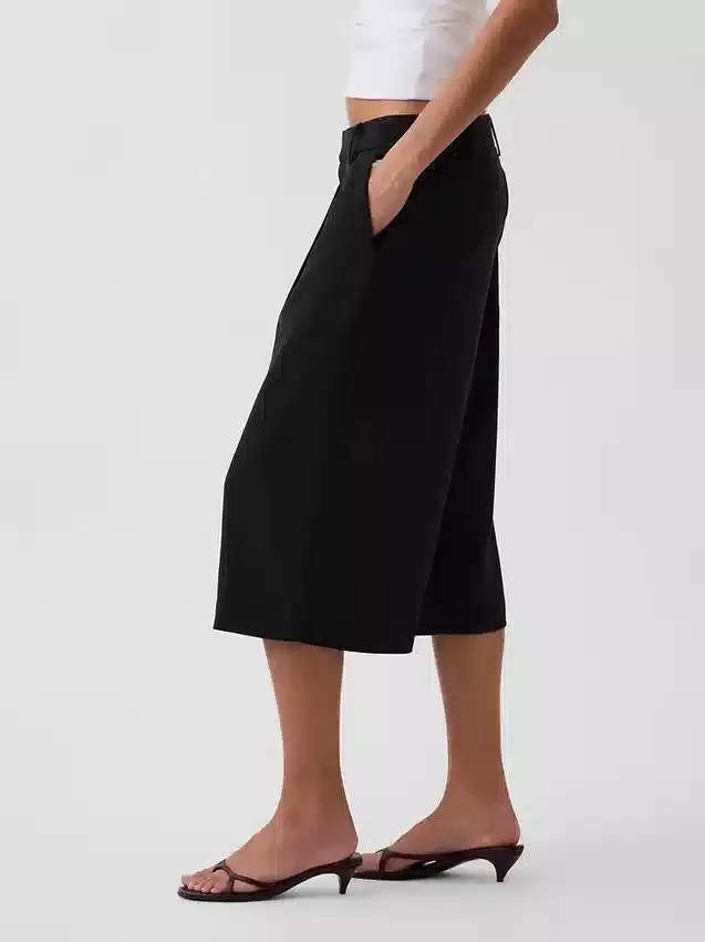 Culotte met lage taille als broek