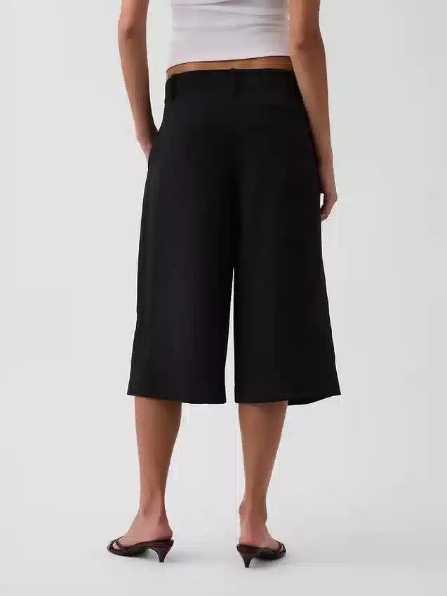Culotte met lage taille als broek