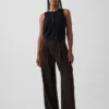 Curvy 365 hooggetailleerde broek met plooien